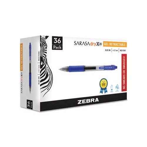 Zebra Sarasa Dry X20 Retractable Gel Pen - 0.7mm Medium ZEB14680