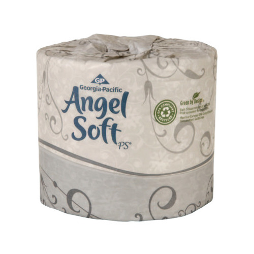 Lot De 80 Rouleaux Angel Soft PS 16880 - Papier Toilette 2 Plis Premium En Relief - Blanc