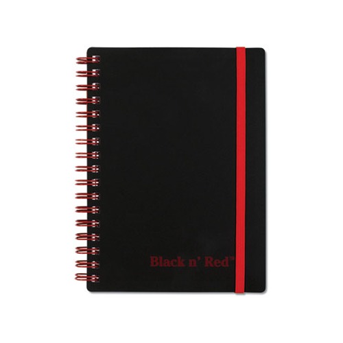 Black N' Red Twin Wire Poly Cover Notebook - JDKF67010