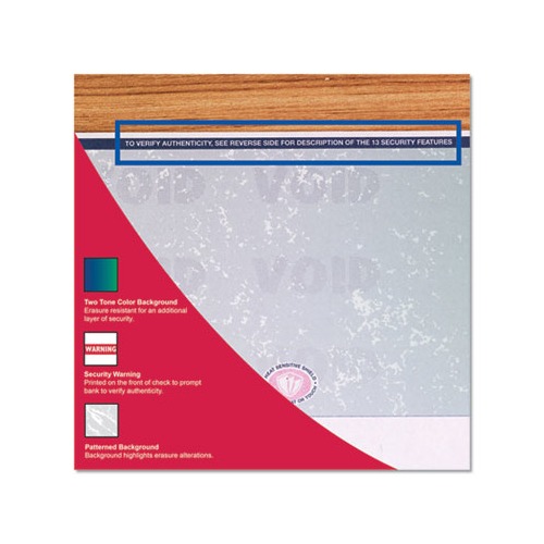 DocuGard Blue/Green Prismatic Sunburst Top Check, 8.5 X 11 Inches, 24