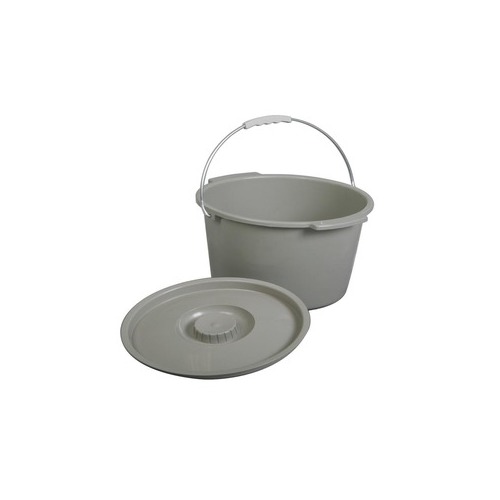 Medline Commode Bucket With Lid & Handle - 60MDS80306B - Shoplet.com