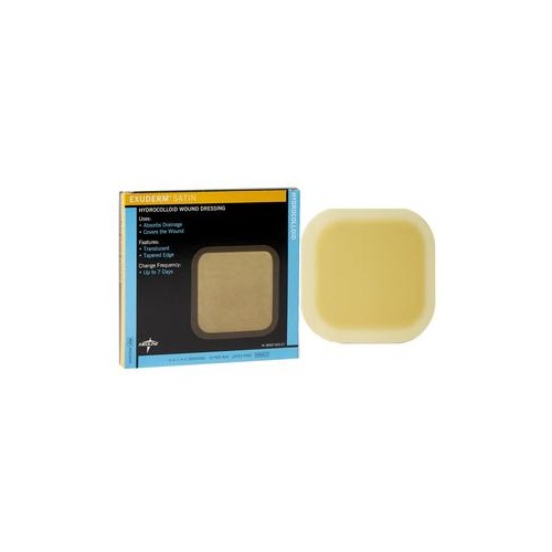 Medline Exuderm Satin Hydrocolloid Wound Dressing, 4" x 4" 60MSC5444