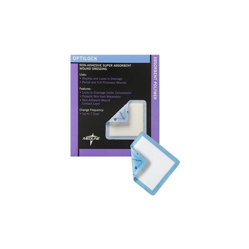 Medline OptiLock Non-Adhesive Dressing 6.5" x 10" with 5.5" x 8.9" Pad -  60MSC64610EP - Shoplet.com