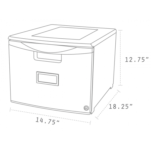 Storex Single-Drawer Mobile Filing Cabinet - STX61264B01C