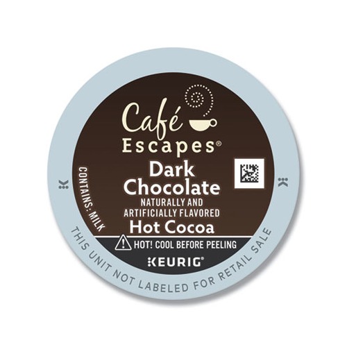 Caf Escapes Dark Chocolate Hot Cocoa KCups GMT6802CT