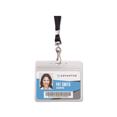 Advantus Resealable ID Badge Holder - AVT91132 - Shoplet.com