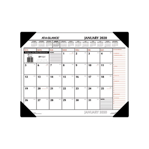 At-a-Glance Two-Color Monthly Desk Pad Calendar - AAGSK117000 - Shoplet.com