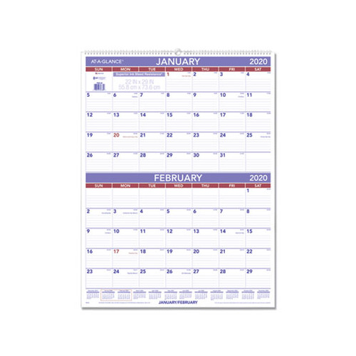 AtaGlance TwoMonth Wall Calendar AAGPM928