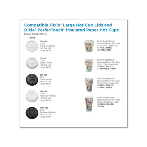 Solo Disposable Paper Hot Cups with Reclosable Lid, 16oz, 10 Count 