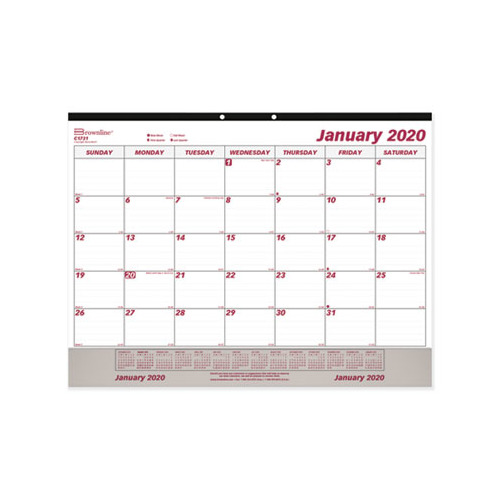 Brownline Monthly Desk Pad Calendar REDC1731V