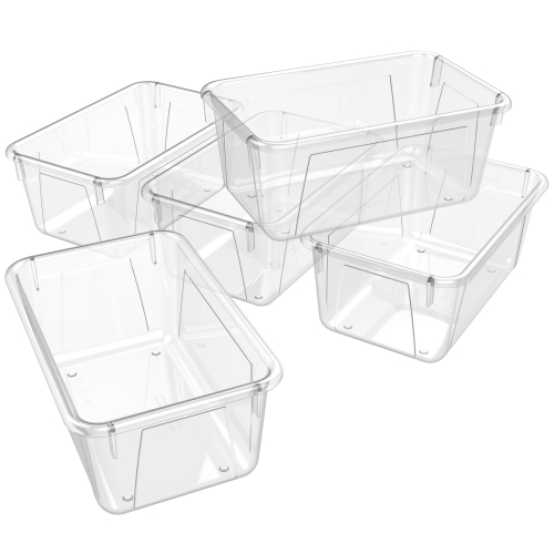 Storex Crystal Clear Cubby Bin - STX62464U05C