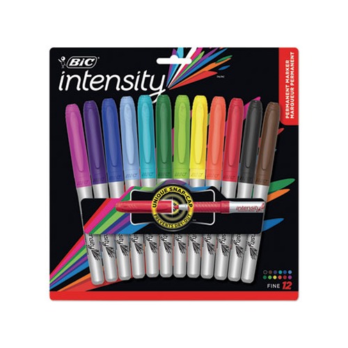 BIC Intensity, Gel-Ocity Quick-Dry, Set Penne Gel Colorate, Kit