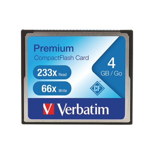 Verbatim 4GB 66X Premium CompactFlash Memory Card VER95500