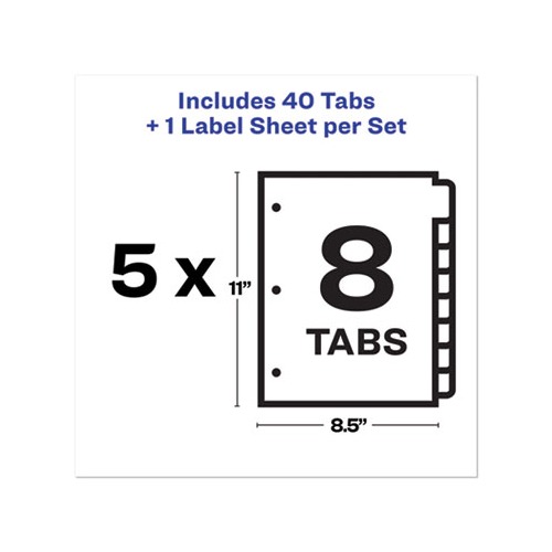 Template For Avery 11437 Index Maker Easy Apply Dividers 8