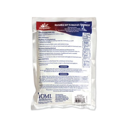 Reusable Hot/Cold Pack, 8.63 x 8.63, White
