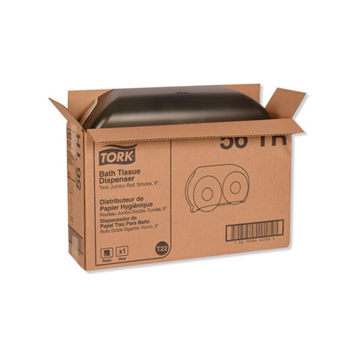 Tork Twin Jumbo Roll Bath Tissue Dispenser - TRK56TR - Shoplet.com