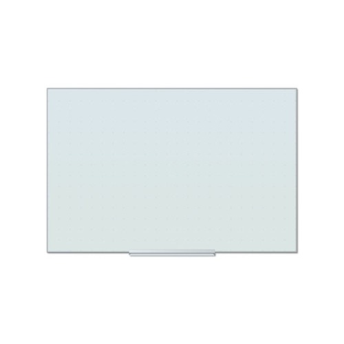 U Brands Floating Glass Ghost Grid Dry Erase Board UBR2798U0001