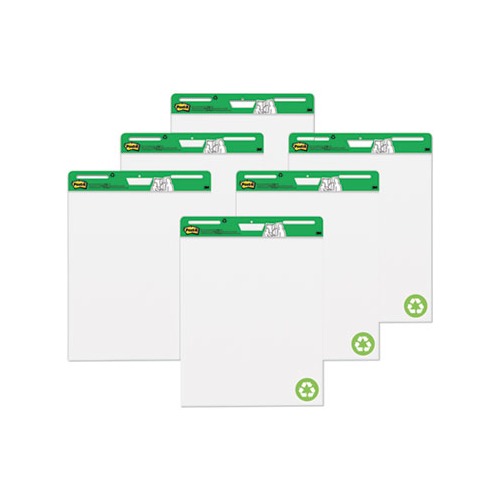 Post-it Self-Stick Easel Pads 25 x 30 White 30 Sheets 6/Carton