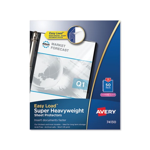 Top-Load Poly Sheet Protector, Super Heavy Gauge, Letter, Diamond Clear, 50/Box Top-Load Poly Sheet Protector, Super Heavy Gauge, Letter, Diamond Clear, 50/Box