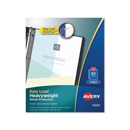 Avery Top-Load Poly Sheet Protectors - AVE74107 - Shoplet.com