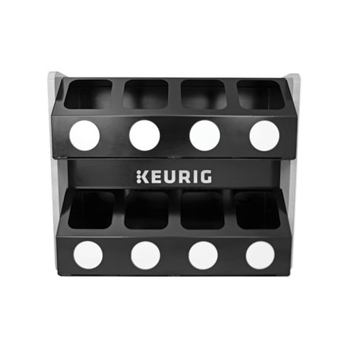 Premium K-Cup Pod Storage Rack 8-Sleeve, 16 x 21 x 18, Black