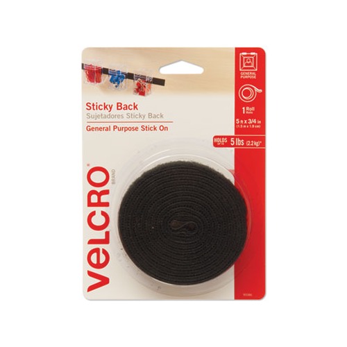 VELCRO® Brand - 2 Black Hook: Pressure Sensitive Adhesive - Rubber