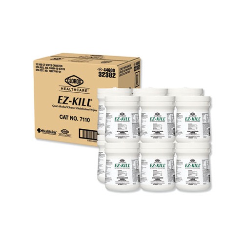 Clorox EZKill Quat Alcohol Cleaner Disinfectant Wipes CLO32382
