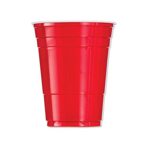 Solo Plastic Party Cold Cups, 16-oz., Red, 50 Cups (DCCP16RPK)