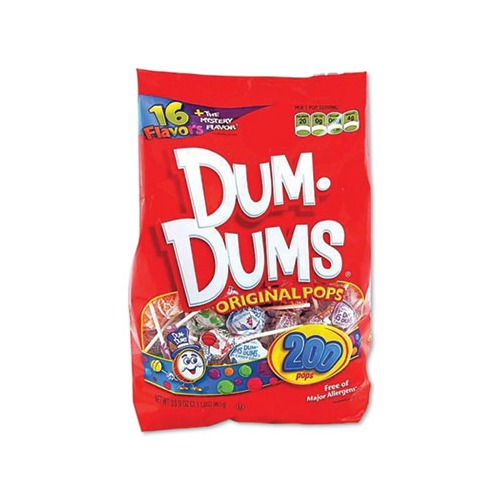 Dum-Dum-Pops, Assorted, Individually Wrapped, 33.9 oz, 200/Pack