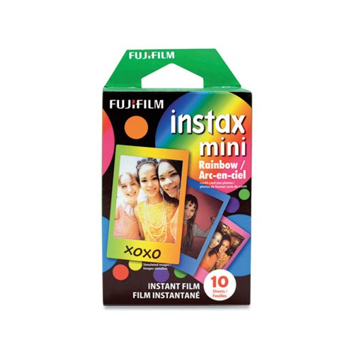 Instax Mini Rainbow Instant Film, 800 ASA, Color, 10 Sheets