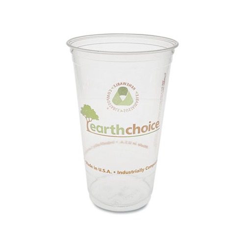 EarthChoice Compostable Cold Cup, 24 oz, Clear/Printed, 580/Carton EarthChoice Compostable Cold Cup, 24 oz, Clear/Printed, 580/Carton