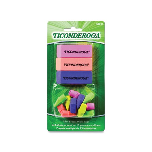 Neon Erasers Multi-Pack Set - Ticonderoga