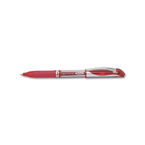 EnerGel Deluxe Gel Pen, Stick, Medium 0.7 mm, Red Ink, Silver/Red Barrel, Dozen EnerGel Deluxe Gel Pen, Stick, Medium 0.7 mm, Red Ink, Silver/Red Barrel, Dozen