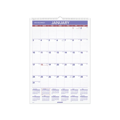 At-a-Glance Erasable Wall Calendar - AAGPMLM0228 - Shoplet.com