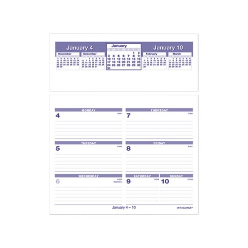 AtaGlance FlipAWeek Desk Calendar Refill AAGSW705X50