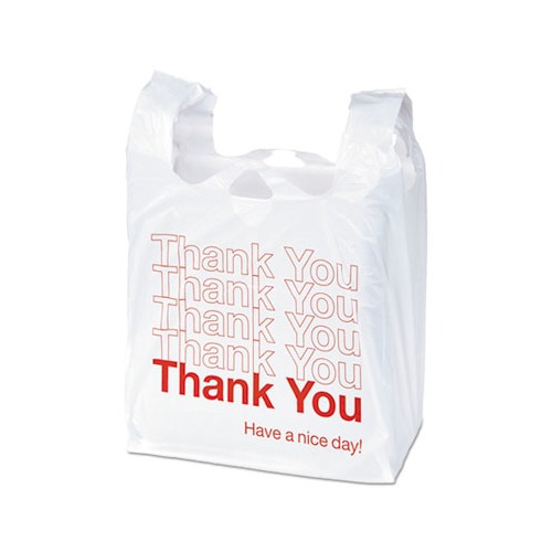 Boardwalk Plastic Thank You Bags - BWKTB1122 - Shoplet.com