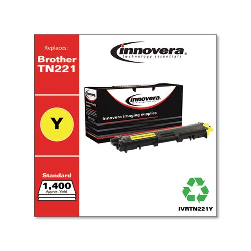 Remanufactured Yellow Toner, Replacement for TN221Y, 1,400 Page-Yield Remanufactured Yellow Toner, Replacement for TN221Y, 1,400 Page-Yield