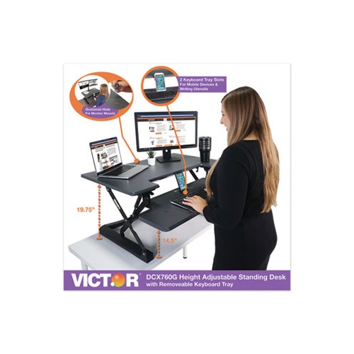 Standing desk with adjustable keyboard tray hot sale