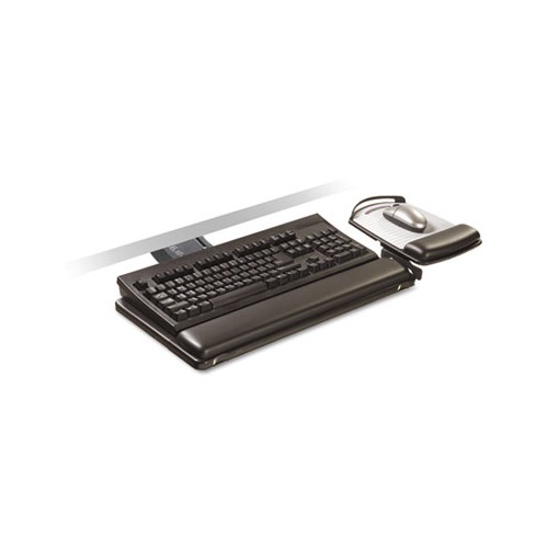 Sit/Stand Easy Adjust Keyboard Tray, Highly Adjustable Platform,, Black