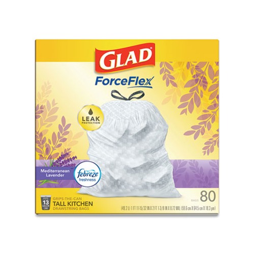 Glad ForceFlex 13-Gal. Tall Kitchen Bags with Gain Odorshield