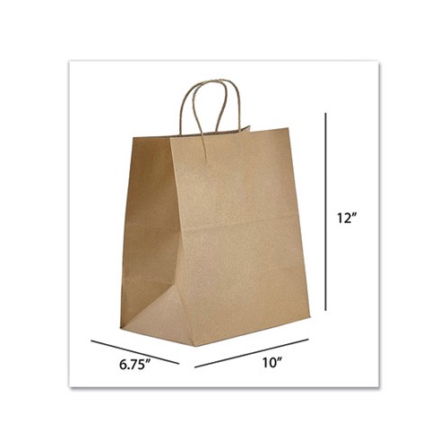 Prime Time Packaging Kraft Paper Bags - PTENK10712 - Shoplet.com