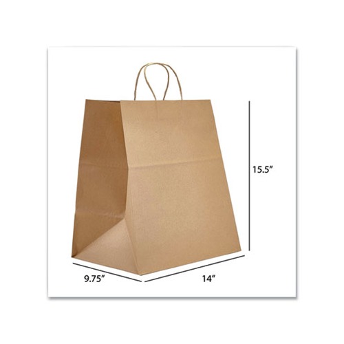 Prime Time Packaging Kraft Paper Bags - PTENK141015 - Shoplet.com