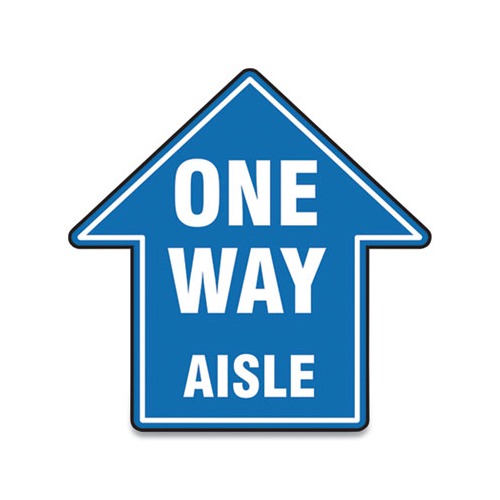 Slip-Gard Social Distance Floor Signs, 17 x 17, 