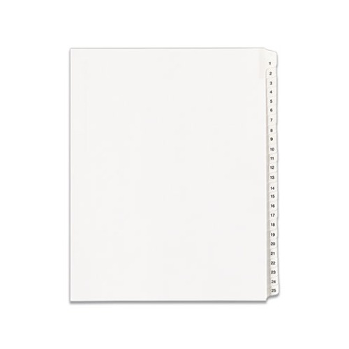 20 Pack Of 25 Allstate Style Avery Individual Legal Exhibit Dividers 8.5 X 11 In
