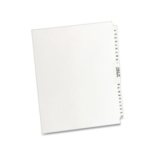 Avery Preprinted Legal Exhibit Side Tab Index Dividers - AVE11396 ...