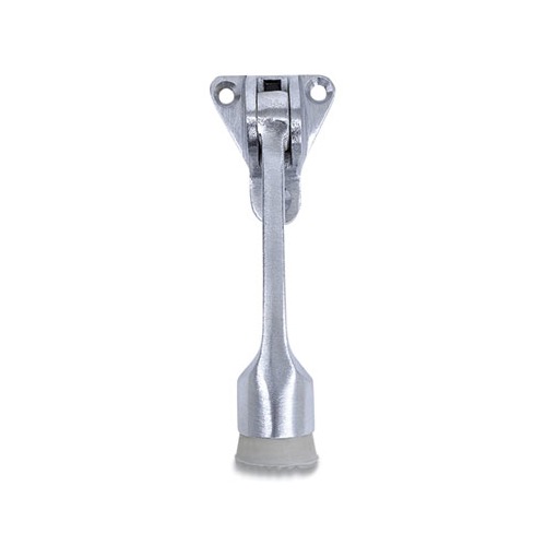 Hinged Kick-Down Door Stop with Triangular Three-Point Mounting Plate, 1 Hinged Kick-Down Door Stop with Triangular Three-Point Mounting Plate, 1