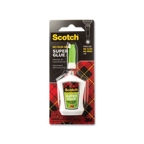 Super Glue No-Run Gel with Precision Applicator, 0.14 oz, Dries Clear