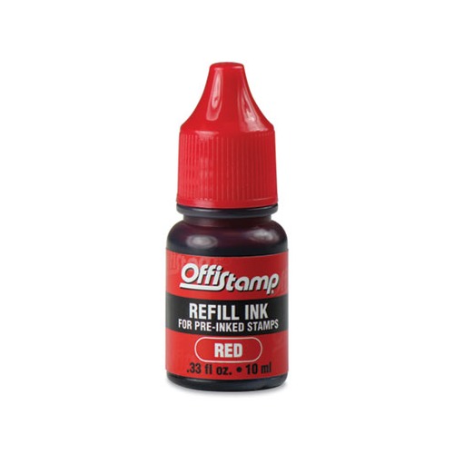 Refill Ink for Pre-Inked Stamps, 0.33 oz, Red Refill Ink for Pre-Inked Stamps, 0.33 oz, Red