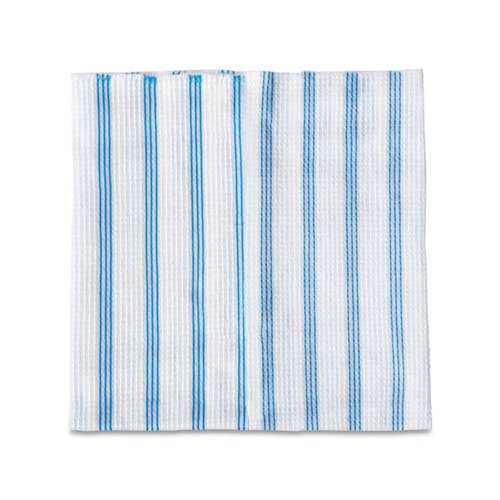 Disposable Microfiber Cleaning Cloths, 12 x 12, Blue/White Stripes, 600/Carton