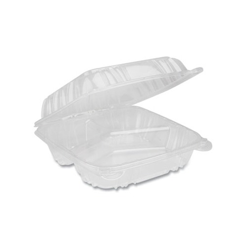 SENSATION SmartLock Hinged Lid Container, 3-Compartment, 8.24 x 8.34 x 3.05, Clear, Plastic, 200/Carton SENSATION SmartLock Hinged Lid Container, 3-Compartment, 8.24 x 8.34 x 3.05, Clear, Plastic, 200/Carton